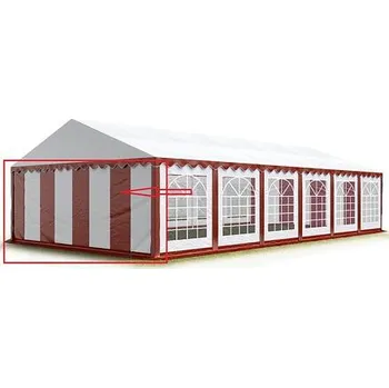 Zahradní altán Bočnice 4x2m PVC barva Červeno-bílá