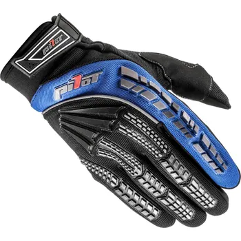 Moto rukavice Motokrosové rukavice PIONEER, PILOT, dětské (černá/modrá)