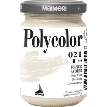 Vodová barva Maimeri Vynil Polycolor Akrylová barva Ivory White 021 140 ml 1 ks
