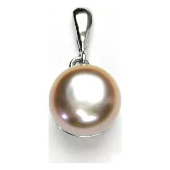 Šperk Stříbrný přívěsek přírodní perla lososová - P1299 (Stříbrné náušnice s přírodní perlou 11-12 mm)