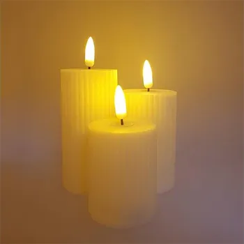 Svíčka LED svíčka HOME DECOR HD-141 sada 3ks