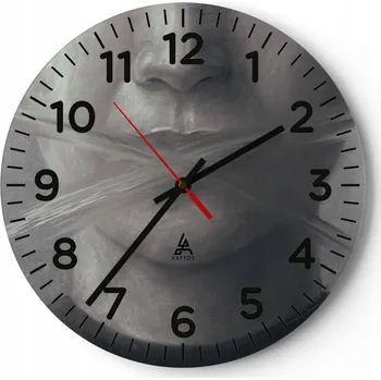 Hodiny Velké nástěnné hodiny 40x40 Abstrakce Skleněné hodiny Kulatý Tiché