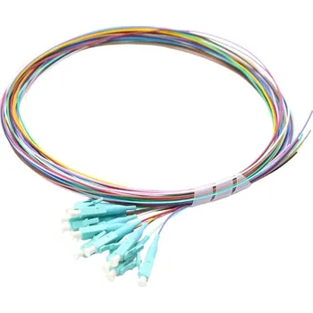 Síťový kabel XtendLan FO pigtail LC/APC, 9/125, 0,9mm, 1m, LS0H, ZWP, sada 12 pigtailů různé barvy, G.652d