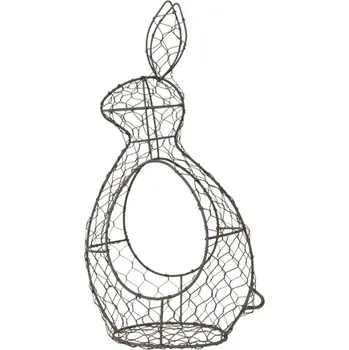 Drátěný košík ve tvaru velikonočního zajíčka Filaire – 18x15x38 cm
