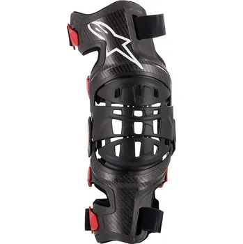Motocyklový chránič kolenní ortézy BIONIC-10 CARBON, ALPINESTARS (černá/červená, levé koleno)