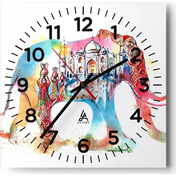 Hodiny Nástěnné hodiny do obýváku 40x40 Abstrakce Tiché hodiny Skleněné hodiny Bez hlučnosti