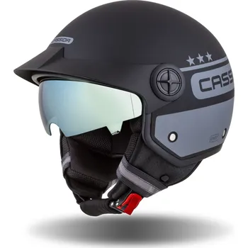 Helma na motorku Otevřená přilba CASSIDA Handy Plus Chief, (šedá matná/černá) 2025