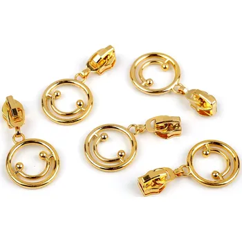 Zip Jezdec ke spirálovým zipům No 5 smajlík Varianta: 2 žluté zlato, Balení: 50 ks