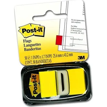 Samolepící bloček Záložka Post-It 25,4mm x 43,2mm 3M, 1bal/50ks žlutá
