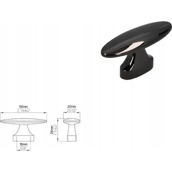 Nábytkové kování Nábytková úchytka SIRO 2441-56ZN16 , antracit lesklá
