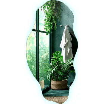 Zrcadlo Organické LED Zrcadlo do koupelny, ložnice, tvar skvrny, styl loft, pro líčení