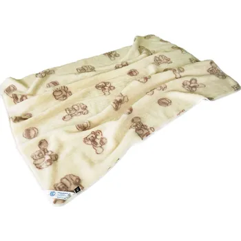 deka VLNĚNÁ DEKA 140x200 MERINO AUSTRALSKÁ MEDVÍDCI