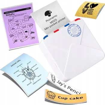 Tiskárna Mini termální tiskárna Phomemo M02S 300 DPI bílá pro tisk fotek a poznámek