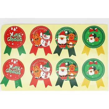 Vánoční dekorace Vánoční Samolepky na Dárky – Sáčky a Tašky na Vánoce – DEKOR T-5