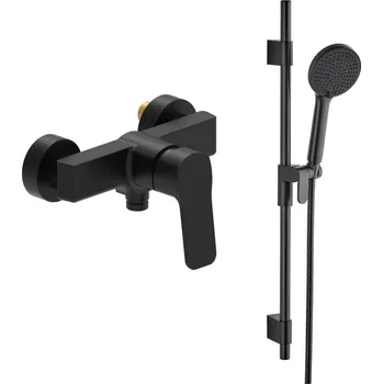 Sprchový set SAT Sprchová baterie SAT Cube Way se sprchovým setem 150 mm černá SATBSCU268CSET1 SATBSCU268CSET1