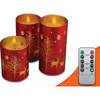 led svíčka Vosková LED svíčka MOON IN THE ROOM ML94 sada 3ks