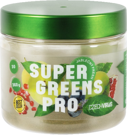 Czech Virus Super Greens Pro V2.0 360g - jablečný fresh