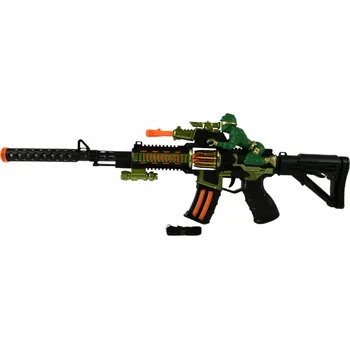 Dětská zbraň VELKÝ PUŠKA PISTOLE NA BATERIE ZVUK SVĚTLO 65 CM