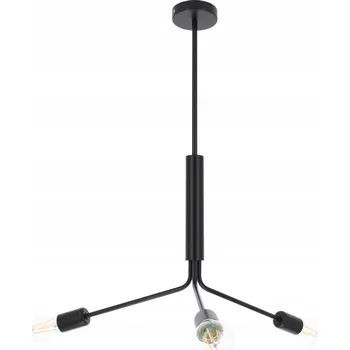Závěsné stropní svítidlo 3x E27 LED ČERNÉ Loft
