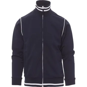 Pánská mikina Payperwear Pánská mikina Derby se stojatým límcem a kontrastním lemováním Barva: modrá námořní - bílá, Velikost: M