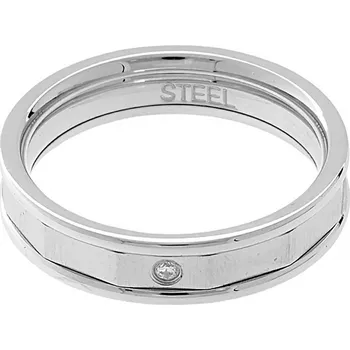 Prsten Nerezový snubní prsten Sagittarius (velikost 49) - stříbrné barvy - SRI.6816A.. size49