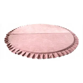 Hrací deka Podložka MONIO na hraní VELVET růžová kulatá 125x125 cm