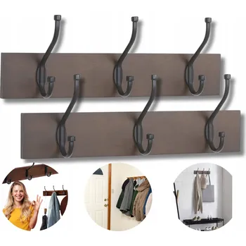 Věšák Šatní ramínko kovový Amazon Basics ořech