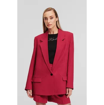 Dámské sako BLEJZR KARL LAGERFELD SATIN SUIT BLAZER PERSIAN RED