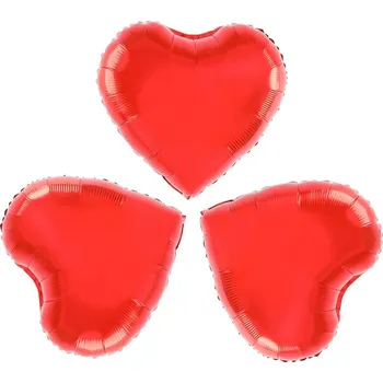 Balónek Party Pal Sada fóliových balónků, srdce červená, 25cm, 3ks