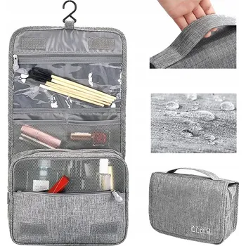 Kosmetická taška Kosmetická taštička Artnico Organizér na kosmetiku závěsný s háčkem šedá