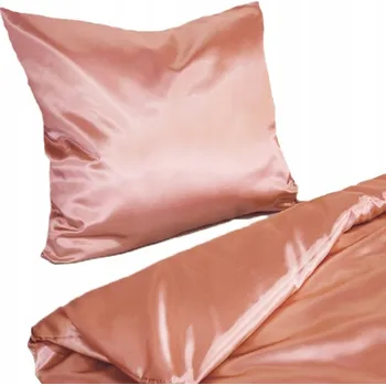 Povlečení Saténové Povlečení 140+1x70 MOKER Pudrová růžová