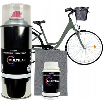 Barva ve spreji Lak barva ve spreji na rám kola lesklý SET RAL 7009