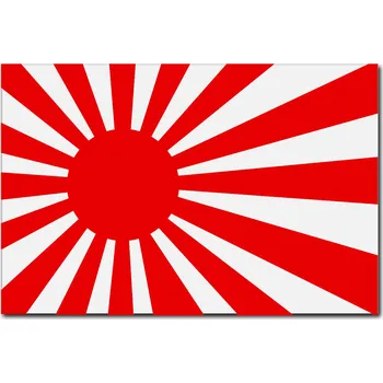 Samolepicí dekorace na vozidlo JAPONSKÁ VLAJKA Vycházejícího Slunce JDM REFLEXNÍ NÁLEPKA