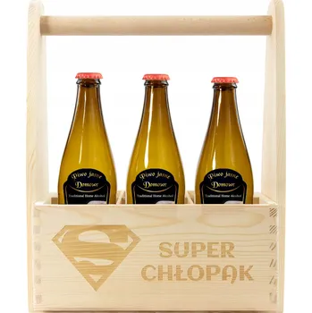 Dřevěná přepravka na pivo 16.5 x 32 cm