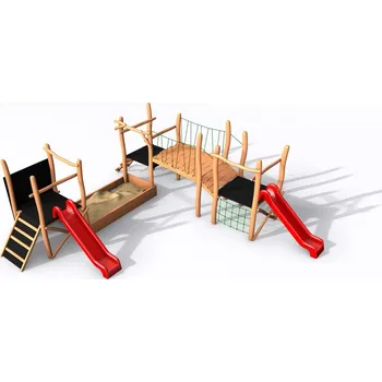 Dětské hřiště Playground System SESTAVA tří věží s pískovnou z akátu