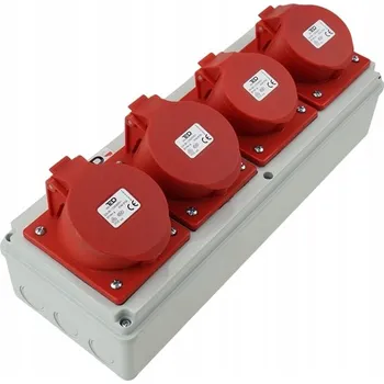 Elektrická zásuvka STAVEBNÍ ROZVADĚČ ZÁSUVKOVÝ LONG 2 X 400V 32A/5P + 2 X 400V 16A/5P IP44