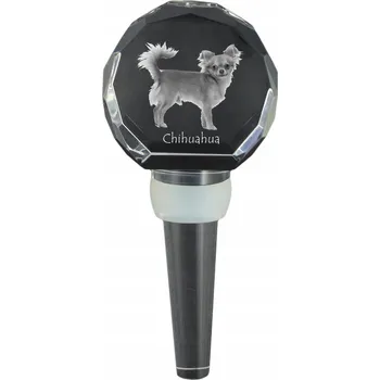 Čivava krátkosrstá zátka na láhev s fotografií, zátka na víno se psem