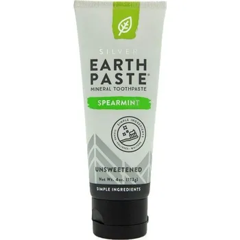 zubní pasta REDMOND | Přírodní zubní pasta Earthpaste® – Máta kadeřavá (bez sladidel) fluoru a glycerinu • bentonitový jíl • Real Salt™ • nanostříbro • 113 g