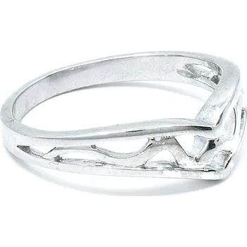 Prsten Stříbrný prsten vlnky Floriana - 61