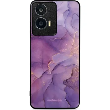 Pouzdro na mobilní telefon Lesklý kryt Mobiwear Glossy - Motorola Moto G04 - G050G - Fialový mramor (Prémiové lesklé pouzdro, obal, kryt Mobiwear Glossy na mobil Motorola Moto G04 - G050G - Fialový mramor, materiál Plast + TPU silikon - krytí po všech stranách, neošoupatelný potisk