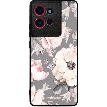 Pouzdro na mobilní telefon Lesklý kryt Mobiwear Glossy - Motorola Edge 50 - G034G - Květy na šedém pozadí (Prémiové lesklé pouzdro, obal, kryt Mobiwear Glossy na mobil Motorola Edge 50 - G034G - Květy na šedém pozadí, materiál Plast + TPU silikon - krytí po všech stranách,)