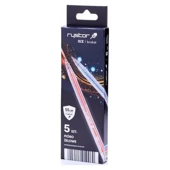 Długopisy żelowe GZ-031 kpl.- 5kol. brokat Eko, Rystor