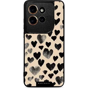Pouzdro na mobilní telefon Lesklý kryt Mobiwear Glossy - Motorola Edge 50 Neo - GA51G Černá srdíčka (Prémiové lesklé pouzdro, obal, kryt Mobiwear Glossy na mobil Motorola Edge 50 Neo - GA51G Černá srdíčka, materiál Plast + TPU silikon - krytí po všech stranách, neošoupatelný potisk