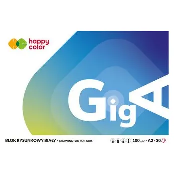 Blok Blok rysunkowy A2 100g 30ark. biały GigA, Happy Color