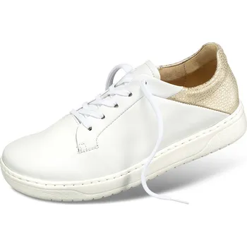 Dámská zdravotní obuv Dámské tenisky se šněrováním, hladká useň, bílá: 41