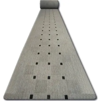 Koberec Balta Běhoun Sisal Floorlux 20079 stříbrný / černý Šíře: 70 cm