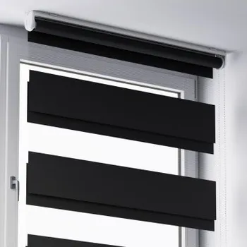 Volně visící roleta Den a Noc na stěnu, strop Černá