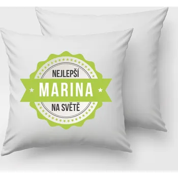 Dekorativní polštářek Polštář Marina je nejlepší na světě
