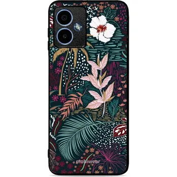 Pouzdro na mobilní telefon Lesklý kryt Mobiwear Glossy - Motorola Moto G14 - G043G - Temná flóra (Prémiové lesklé pouzdro, obal, kryt Mobiwear Glossy na mobil Motorola Moto G14 - G043G - Temná flóra, materiál Plast + TPU silikon - krytí po všech stranách, neošoupatelný potisk, tenk