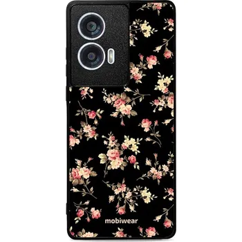 Pouzdro na mobilní telefon Lesklý kryt Mobiwear Glossy - Motorola Edge 50 Fusion - G039G - Květy na černé (Prémiové lesklé pouzdro, obal, kryt Mobiwear Glossy na mobil Motorola Edge 50 Fusion - G039G - Květy na černé, materiál Plast + TPU silikon - krytí po všech stranách,)